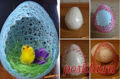 DIY Thread Easter Egg Basket