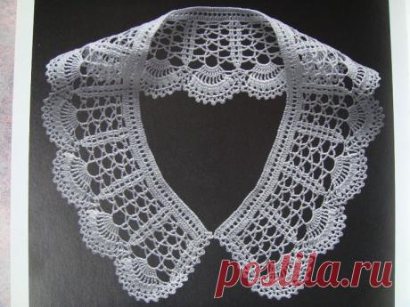воротнички вязаные крючком..