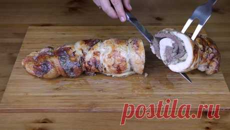 Рулет из курицы с печенью и грибами – Kyxarka.ru