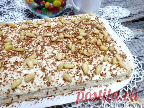 Рецепт: Торт без выпечки с творожным сыром (из лаваша) на RussianFood.com
