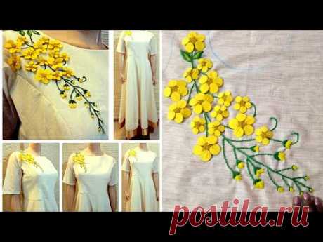 3D Creative & unique design on chudidhar Top | patchwork | hand embroidery