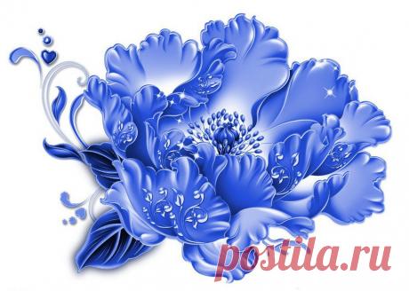 Схема вышивки «ГОЛУБОЙ ЦВЕТОК» - Вышивка крестом