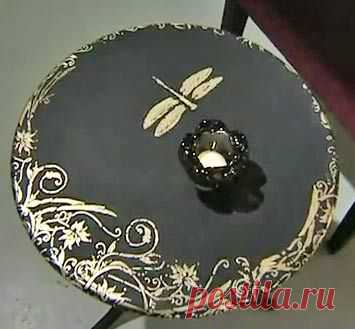 Декор мебели своими руками| Декор стола, используя поталь, мастер класс | МОЙ МИЛЫЙ ДОМ – идеи рукоделия, вязание, декорирование интерьеров