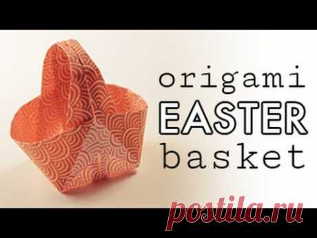 Origami Easter Basket Tutorial ♥︎ DIY ♥︎ - YouTube