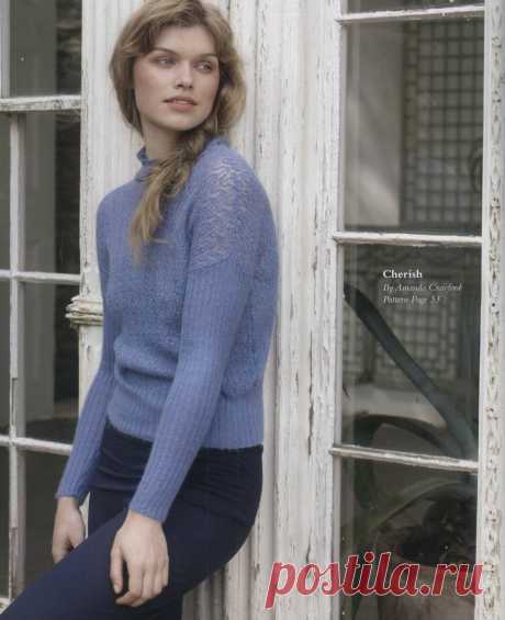 пуловер CHERISH by AMANDA CRAWFORD. ROWAN LACE