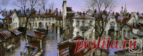 Мокрые крыши. Картины художника. Курсеев Вячеслав Анатольевич. Художники. Картины, картинная галерея, продажа картин