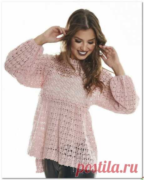 Свободная туника, вяжем крючком