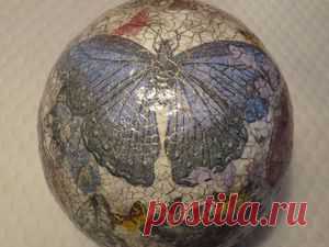 Создаем большой новогодний шар из папье-маше. Декор в технике декопатч - Ярмарка Мастеров - ручная работа, handmade