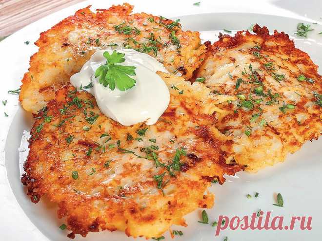 Умопомрачительно вкусные драники с сыром и ветчиной