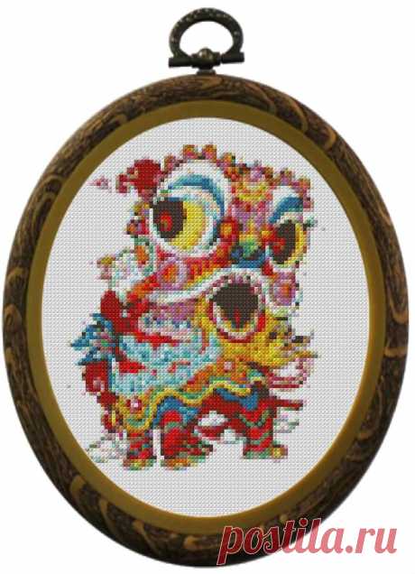 Mandala Dragon Cross Stitch Pattern Modern PDF Cross Stitch | Etsy
