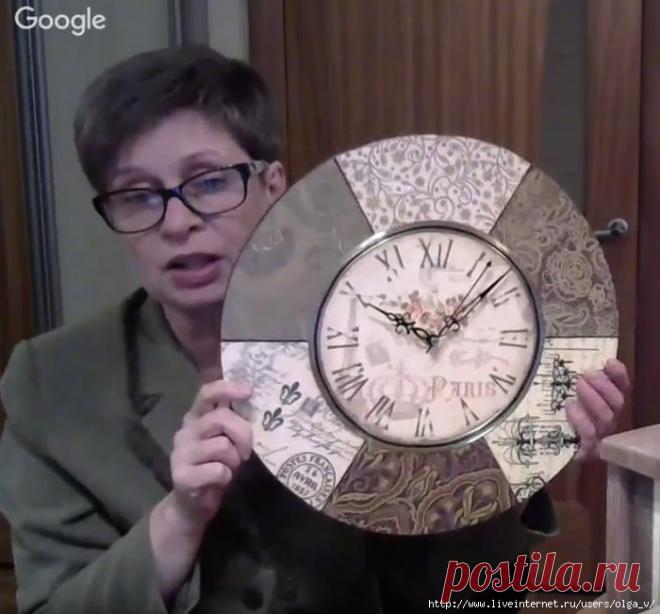 Екатерина Васильева)) Заготовка и декупаж часов.