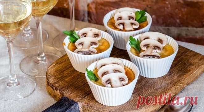 Запеченный грибной крем, пошаговый рецепт с фото