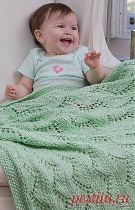 Lace Chevrons Baby Blanket Knitting Pattern | Red Heart