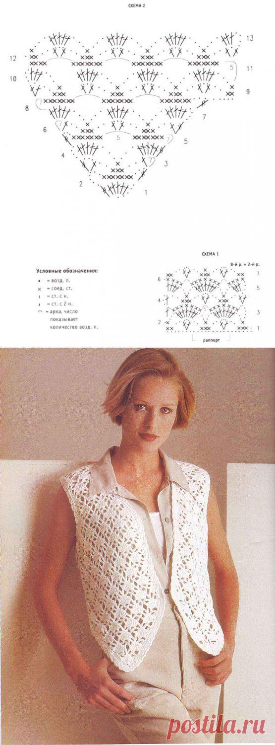 Вязаный жилет - Вязание крупных изделий для взрослых