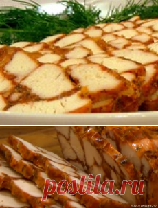 Мраморная закусочная курица.