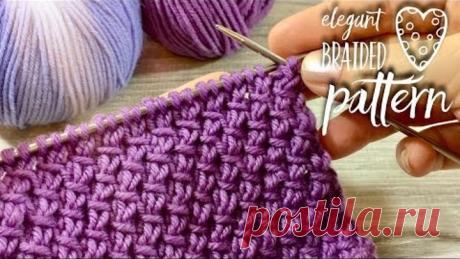 ПЛЕТЕНЫЙ ОРИГИНАЛЬНЫЙ УЗОР СПИЦАМИ / Elegant braided pattern / KNITTING