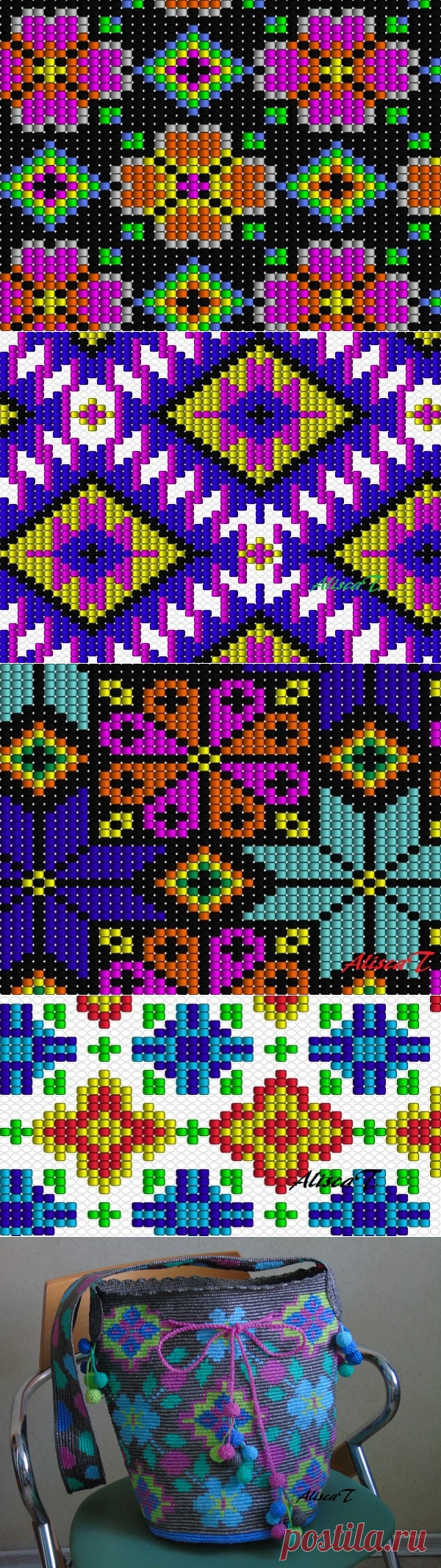 Крючковый жаккард. Мастер-класс.: ru_knitting