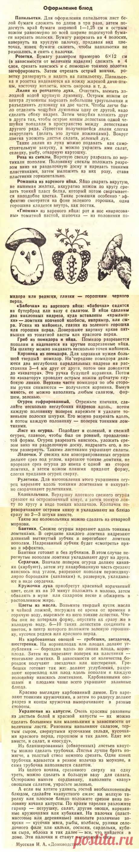 Оформление блюд