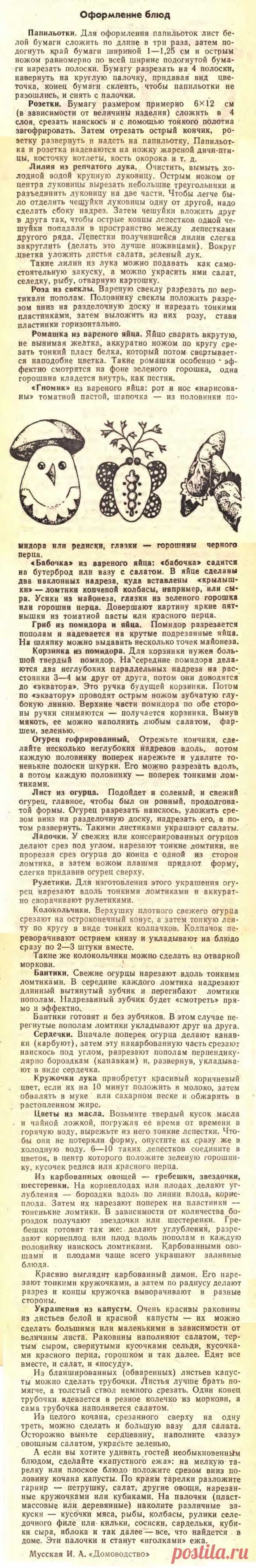 Оформление блюд