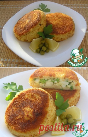 Сырно-картофельные биточки с начинкой - кулинарный рецепт
