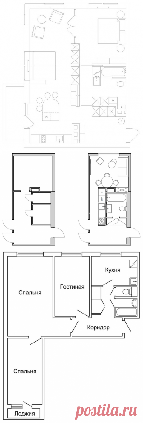 Дизайн интерьера маленькой квартиры, фото дизайна маленьких квартир | Houzz Россия