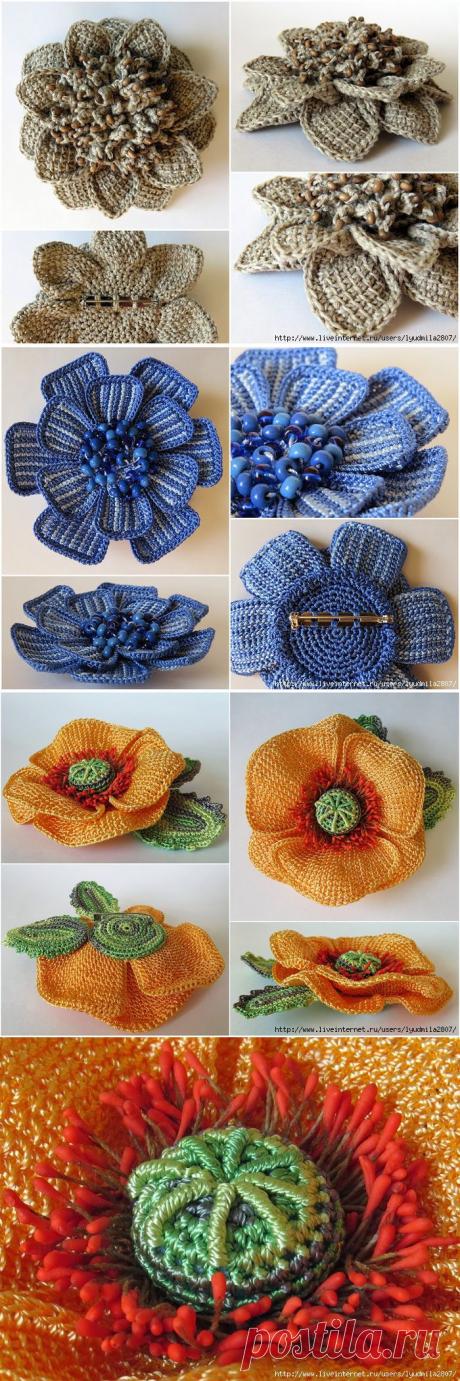 Ксения Николаева и её чудесные цветы крючком. 2014 год