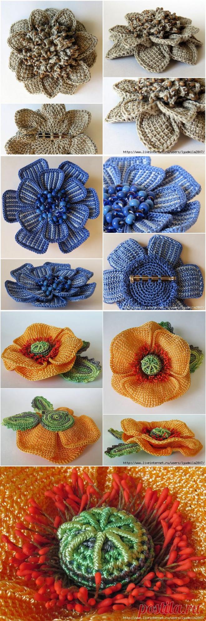 Ксения Николаева и её чудесные цветы крючком. 2014 год