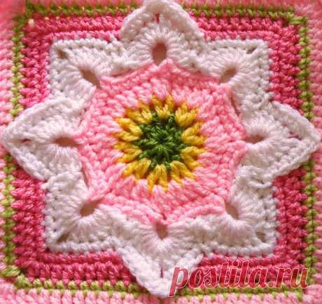 Бабушкин квадрат:Eight Pointed Flower