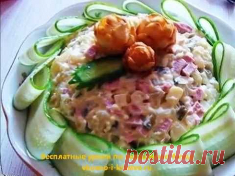 Оригинальные способы украшения салата Оливье