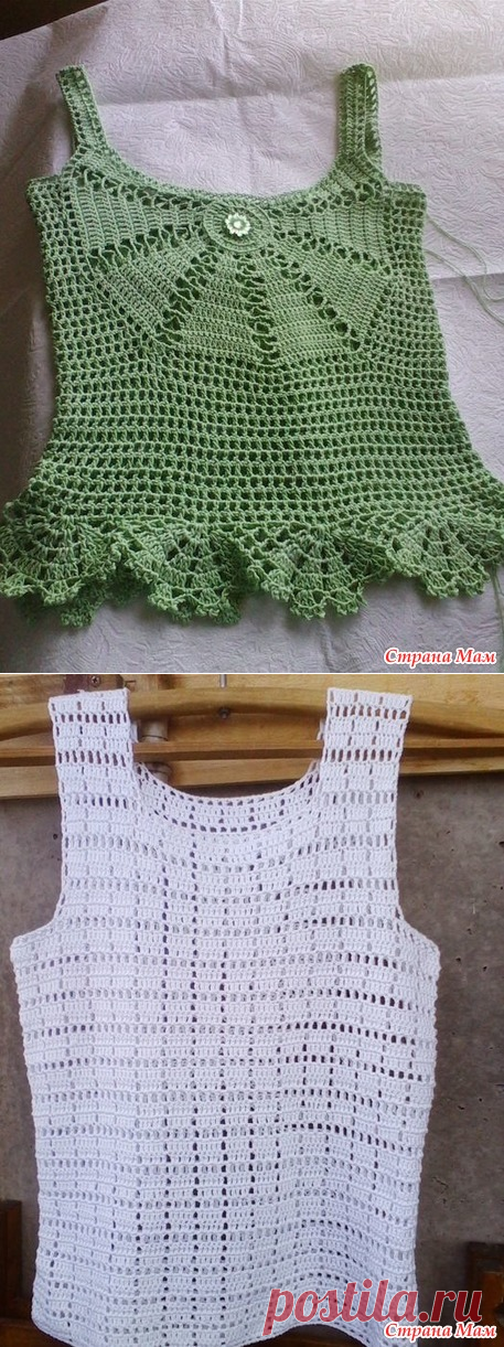 .. Два топа на лето - Все в ажуре... (вязание крючком) - Страна Мам