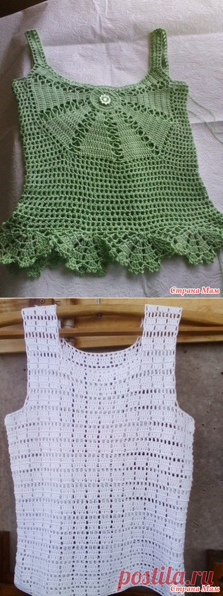 .. Два топа на лето - Все в ажуре... (вязание крючком) - Страна Мам