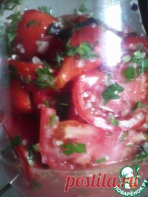 Помидоры по-восточному быстрые - кулинарный рецепт