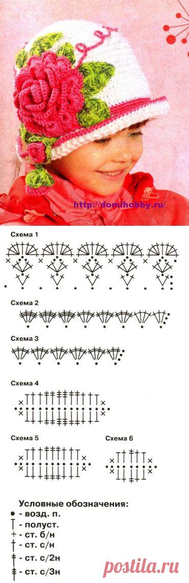 Шляпка «Аленький цветочек» НАДО ОБВЯЗАТЬ