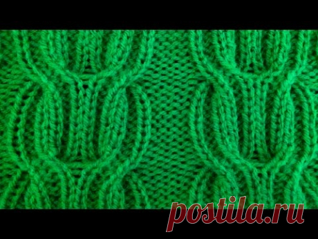 Узор косичка из лицевых и изнаночных петель Видео урок вязание на спицах. Ponytail pattern knitting - YouTube