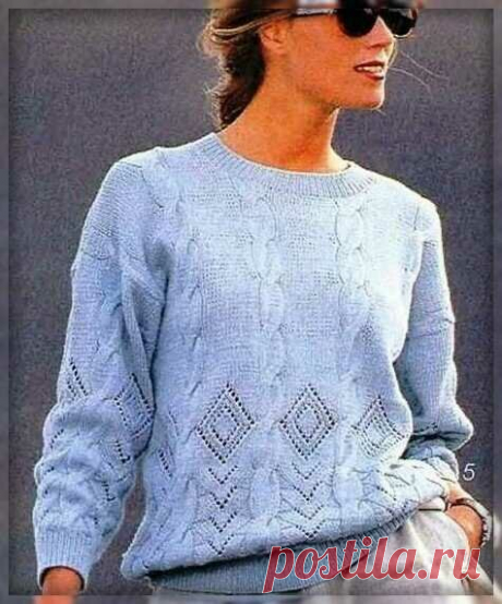 В синем и васильковом цвете. Вязание спицами и крючком. | Вязаный Смак | Дзен
