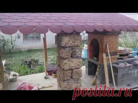 обалденная беседка с мангалом  gazebo with BBQ grill