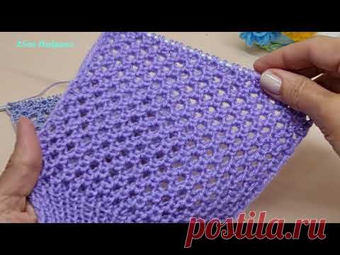 ВЯЖЕМ ЛЕГКИЙ ПРОСТОЙ УЗОР ДЛЯ ТУНИК, ТОПИКОВ.... Узоры спицами.