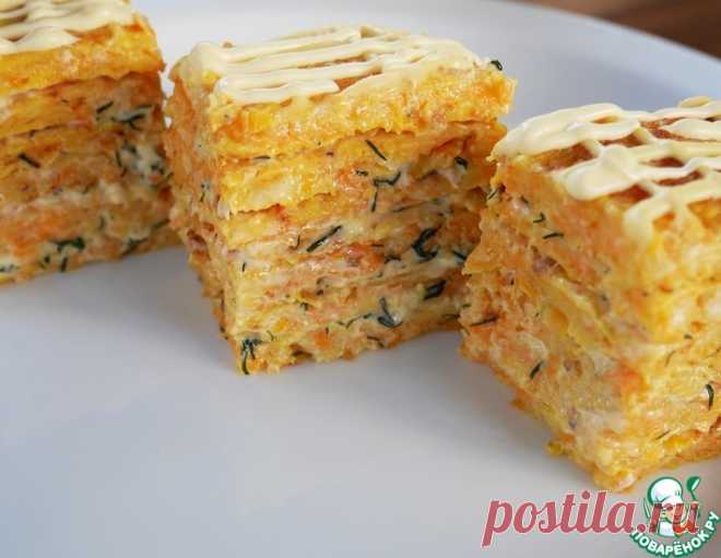Необычный закусочный торт из тыквы – кулинарный рецепт