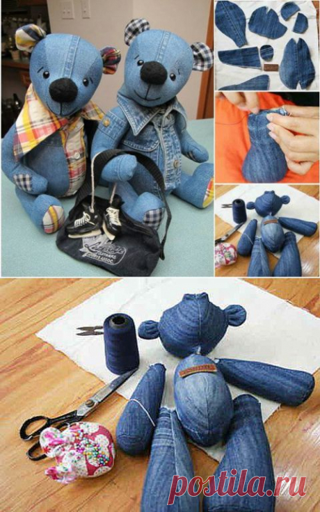 How To Make A Teddy Bear From Old Jeans | Home Design, Garden &amp; Architecture Blog Magazine