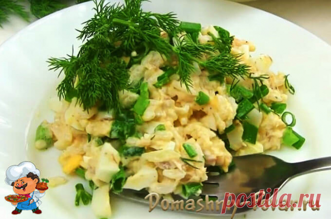 Салат с рыбной консервой и рисом, рецепт с фото и видео