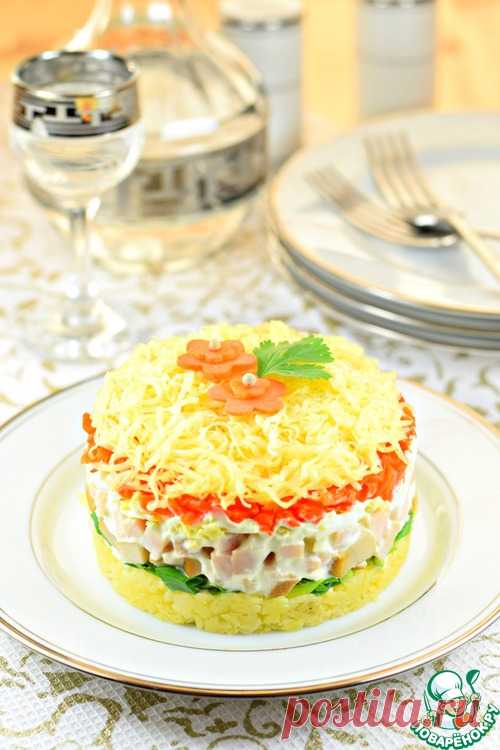 Салат с сыром и грибами 