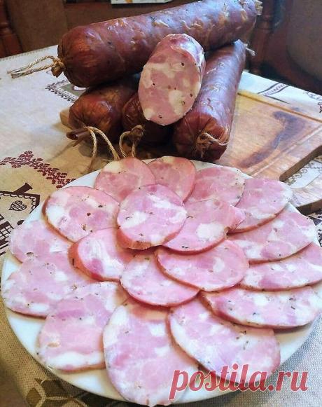 Колбаска рубленая, домашняя . Чёрт побери