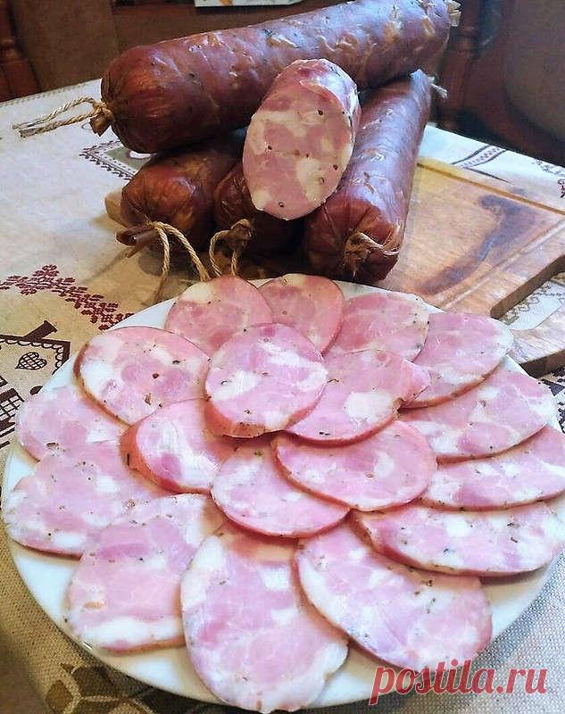 Колбаска рубленая, домашняя . Чёрт побери