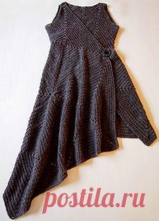Платье-конструктор 
из вязаных квадратов