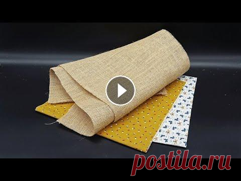 Нашли дома кусок мешковины, немного ткани и сделали полезную вещь для дома Её можно повесить в любом удобном месте, это отличная замена маленьким полочкам в ванной или кухне! Удобно и очень дёшево! Материалы: • Мешковина; • Л...