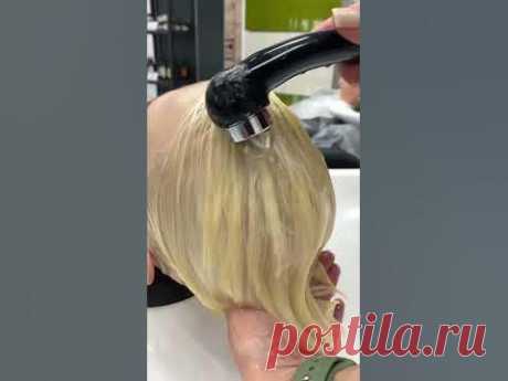 Процесс и рецепт:1.осветление отросшей зоны с отступом от корней blond me на 2% (1:2)Изоляция стрессовой: маска+вазелин2. Осветление корней: blond me на 4,5%...