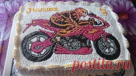 Торт-раскраска " Мотоцикл " для мальчика. Cake coloring "Motorcycle" for the boy Шоколадный бисквит+сметанно-творожный крем Размер торта 29см/21см БЗКкрем 173гр(5.5 белков) Шок. бисквит : https://www.youtube.com/watch?v=pboErbcVuR0&t=21s ...