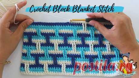 3 Color Crochet Blanket Stitch Pattern: Simple and Cute - Knit And Crochet Daily