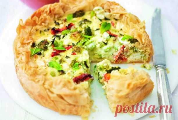 Пирог из теста фило с брокколи | Goodhouse.ru