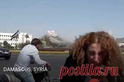 Удар Израиля по Сирии попал на видео